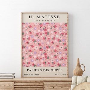 Matisse Pink Print, Henri Matisse Print Wall Art, Matisse Floral Wall Art, Digital Download Wall Print, Matisse Poster, Matisse Printable