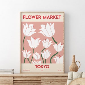 Tokyo Flower Market, Flower Market Prints, Flower Market Poster, Matisse Flower Print, Flower Wall, Digital Download, Botanical Print