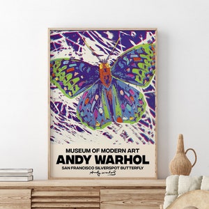 Andy Warhol Butterfly, Andy Warhol Print, Pop Art Print, Andy Warhol Poster, Exhibition Poster, Museum Poster, Digital Art Print