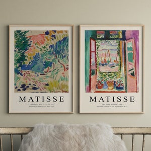 Matisse Set of 2, Gallery Wall Set, Set Of 2 Prints, Matisse Poster, The Open Window, Two Piece Set, Digital Print Set, Matisse Print Set