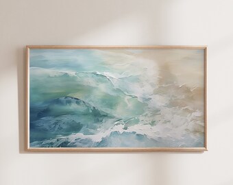 Abstract Ocean Waves Painting for Samsung Frame TV (Digital Download)