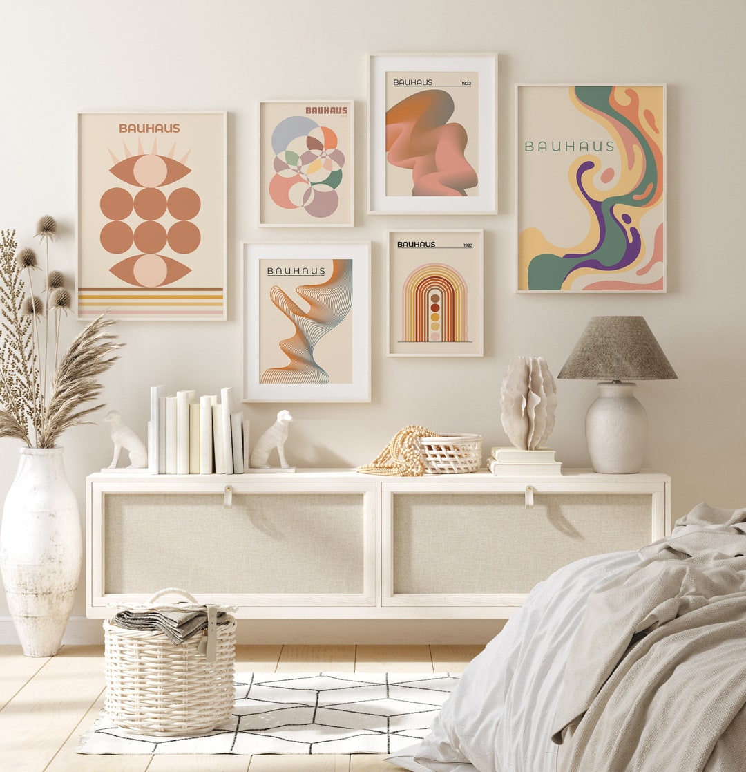 Set of 6 Bauhaus Prints Gallery Wall Art Set Bauhaus Poster - Etsy