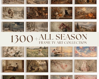 All-In-One Seasonal Frame TV Art Set, Vintage Holiday Collection (Digital Download)