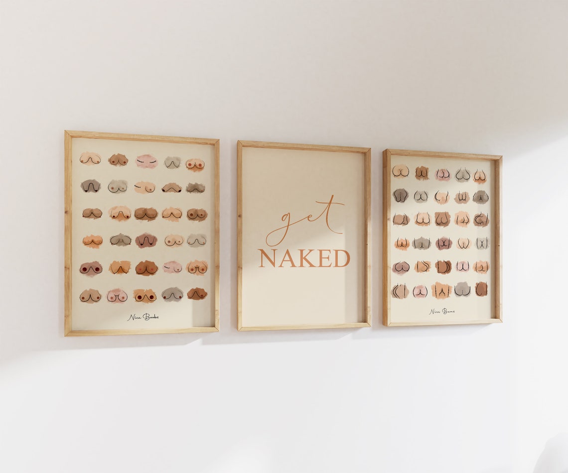 Set of 3 Boobs and Butts Print Gallery Wall Set 3 Piece Wall - Etsy