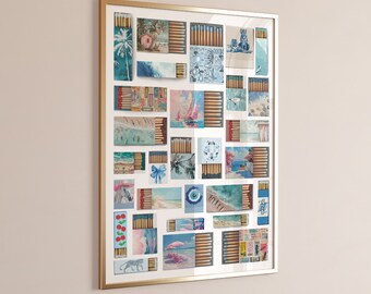 Coastal Cowgirl Matchbox Art Print, Blue Aesthetic (Digital Download)