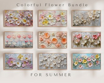 Samsung Frame TV Art: Summer Flower Painting Set (Digital Download)
