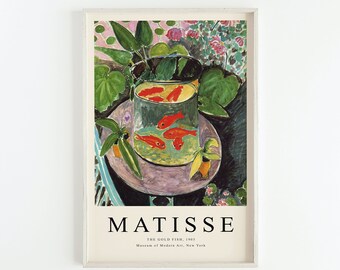 Matisse Print, Matisse Goldfish Poster, Exhibition Wall Art, Henri Matisse, Matisse Flower Print, Matisse Cutout, Digital Art Prints