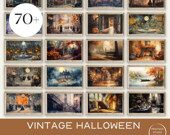 70+ Vintage Halloween Frame TV Art Mega Bundle (Digital Download)