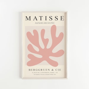 Pink Matisse Print, Matisse Prints, Matisse Flower Print, Downloadable Matisse, Matisse Poster, Digital Download, Matisse Wall Art