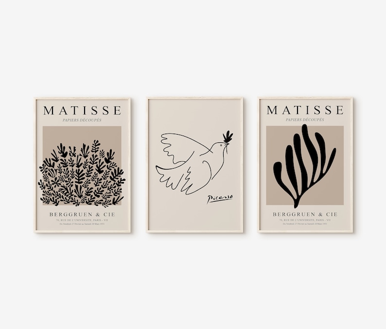 Exhibition Poster Set of 3 Matisse Print Set Printable - Etsy
