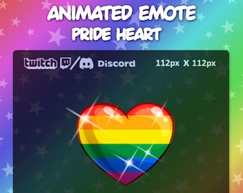 Pride heart animated emote