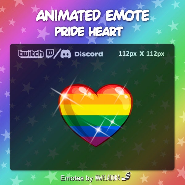 Pride heart animated emote
