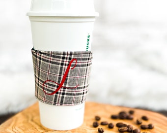 Reusable Coffee Cup Sleeve, Custom Mug Sleeve, Fabric Coffee Cozy, Reusable Beverage Holder, Personalized Coffee Sleeve, Iced Coffee Sleeve