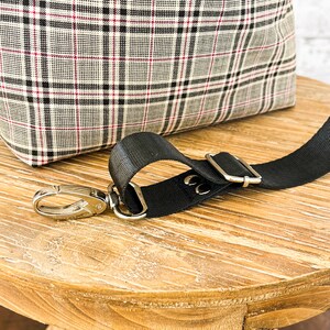 Custom Plaid Waterproof Hanging Car Trash Can, Cute Organization Accessories, Handmade Rubbish Bag, Hanging Tote with Magnetic Snap Closure image 6