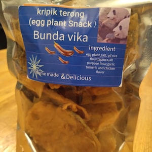 Kripik terong (aubergine) fait maison, nouveau vendeur américain