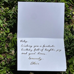 Handwritten Greeting Card for any occasion, Personalized Cursive Handwritten Letter, Custom Handwriting