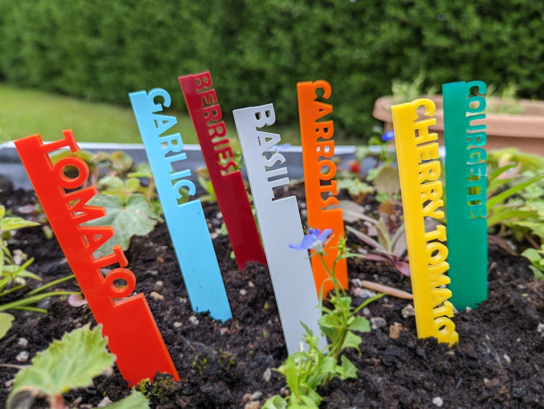 Personalised Garden Stakes, Create Your Own Custom Acrylic Plant Name
