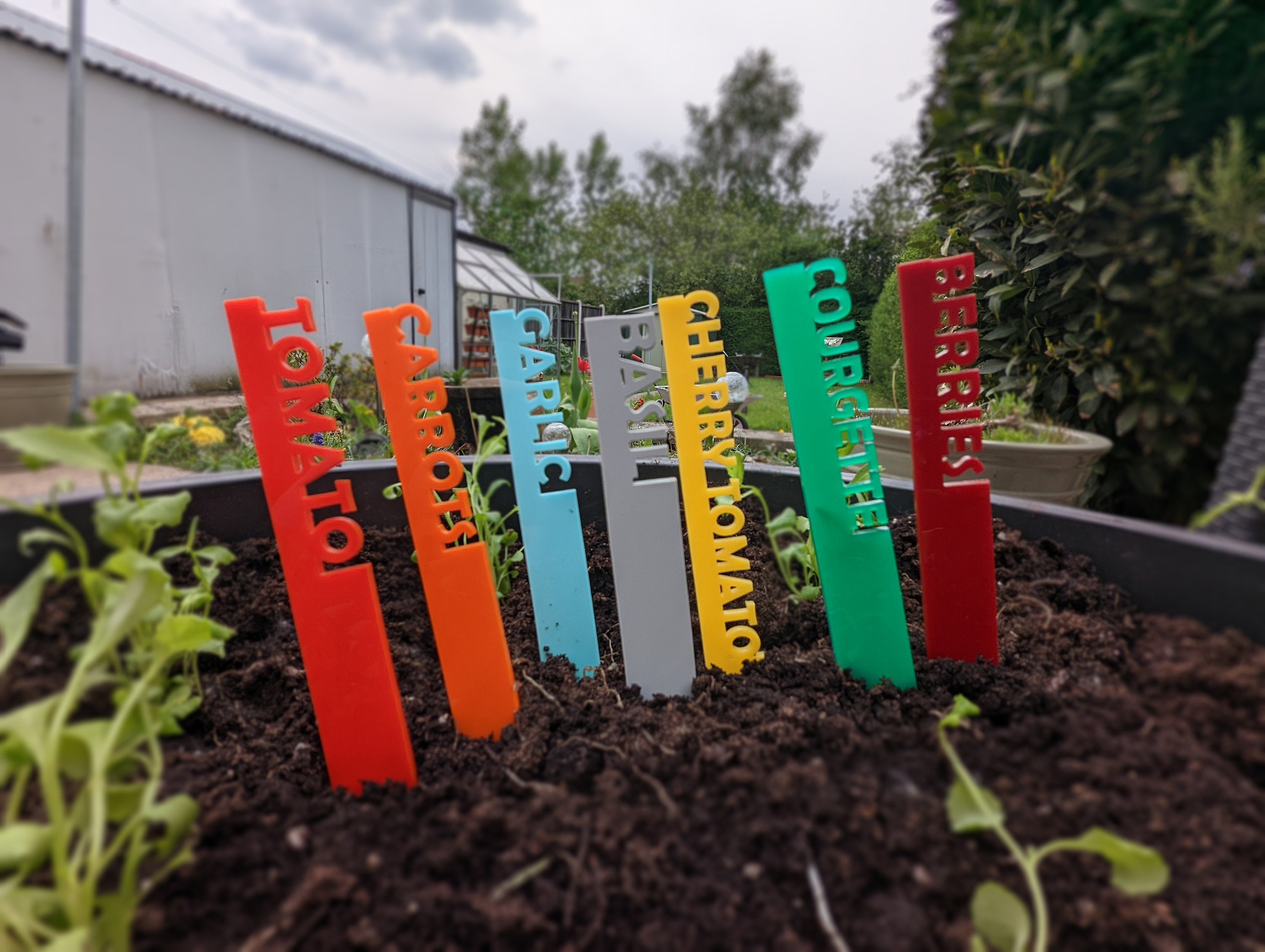 Personalised Garden Stakes, Create Your Own Custom Acrylic Plant Name