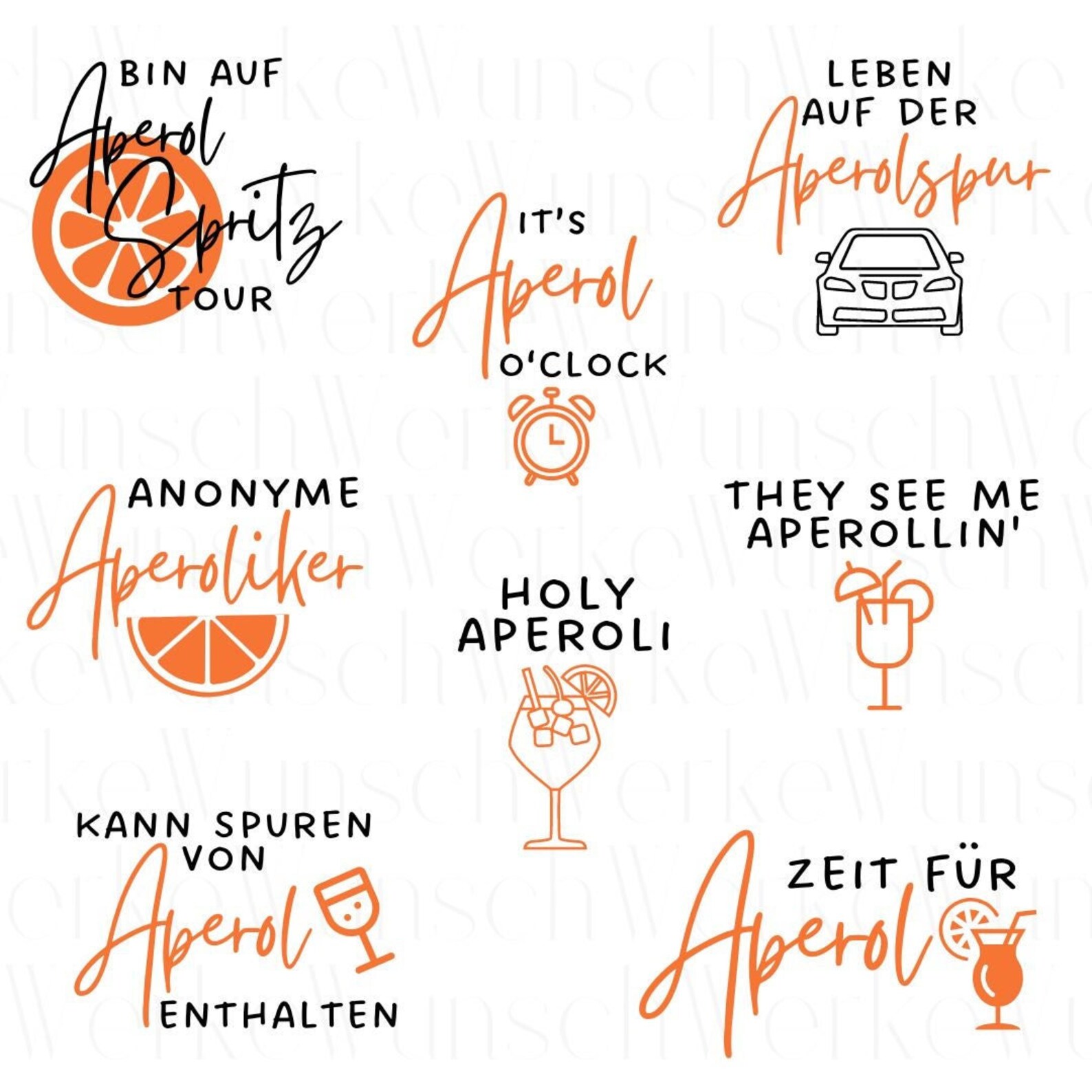 PLOTTERDATEI Untersetzer Aperol Design für diy Geschenke Etsy.de