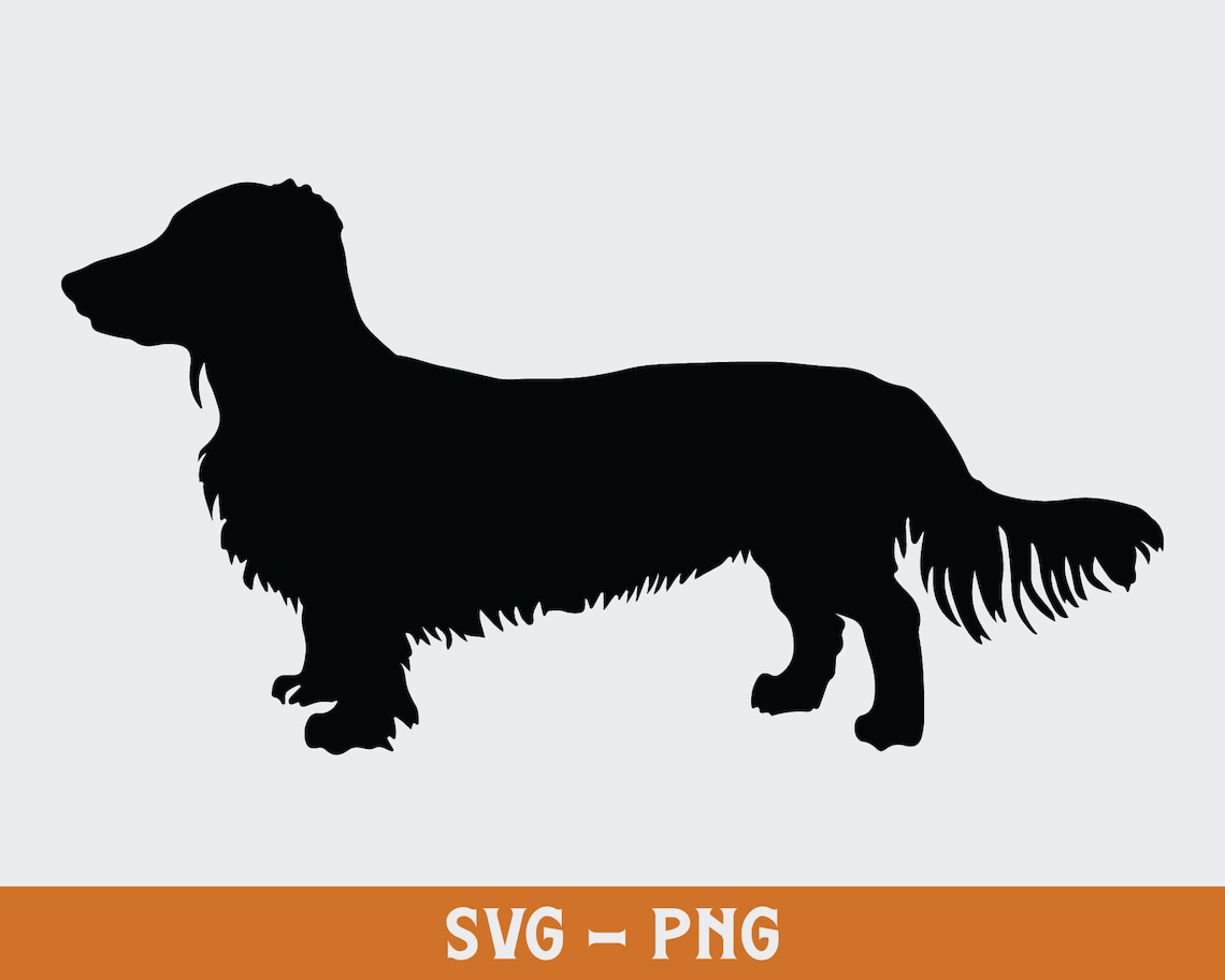 Long-haired Dachshund Svg Dog Pet Svg Digital Download Dog - Etsy
