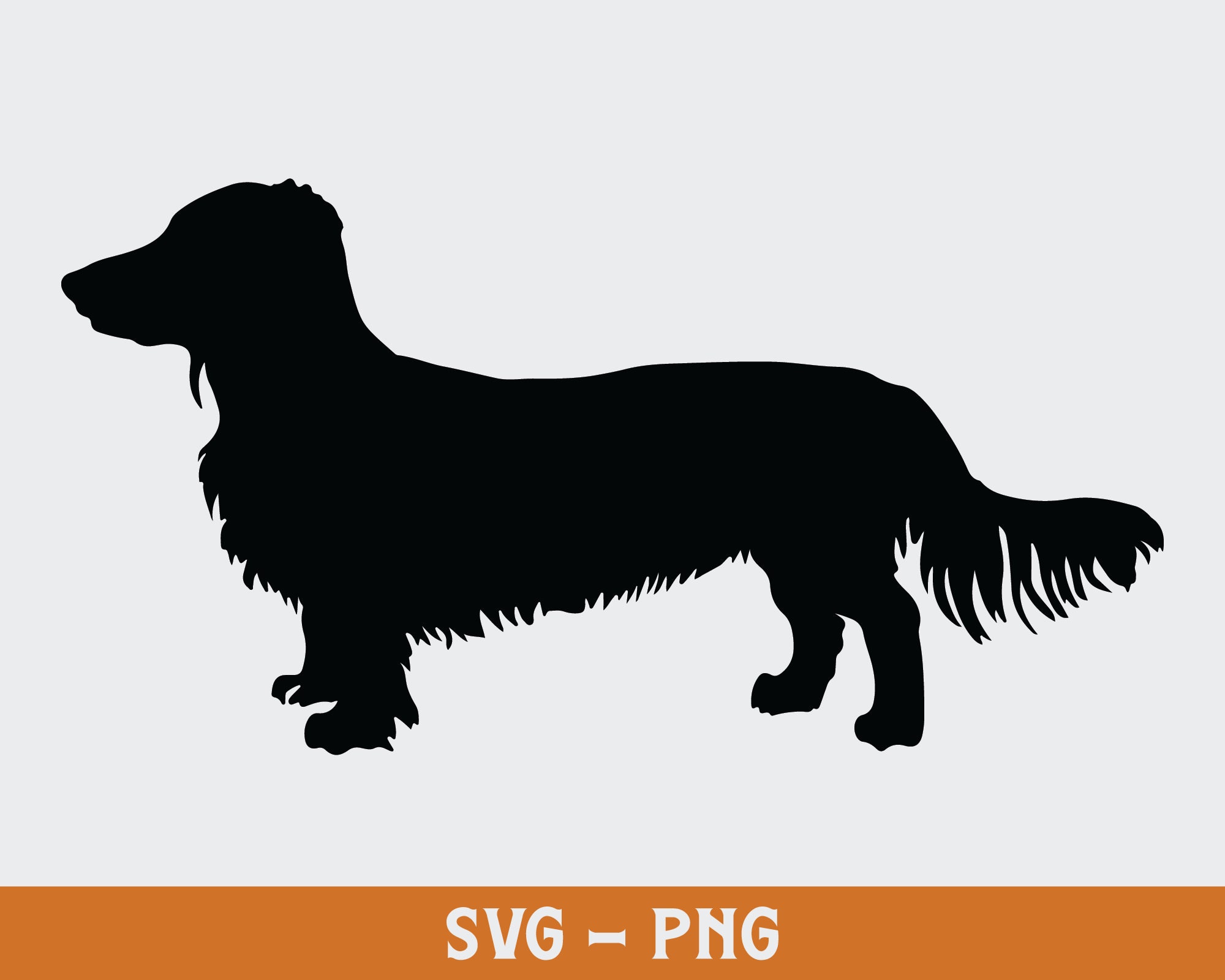 Long-haired Dachshund Svg, Dog Pet Svg, Digital Download, Dog