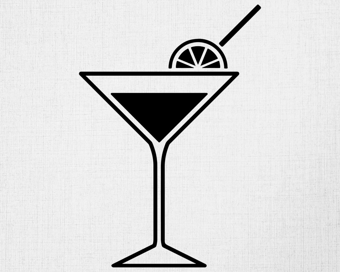 Martini Glass Svg, Martini Glass Cheers Svg, Martini Vector, Digital