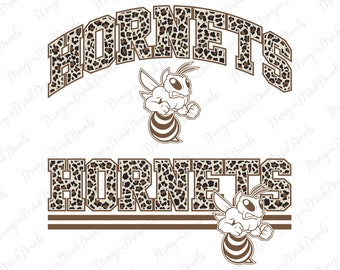 Hornets Leopard Mascot Svg, Mascot Sublimation, Hornets Svg, Pride Mascot, Game Day Svg, School Spirit Svg, Silhouette, Digital Cut File