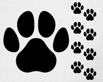 Dog Paw Svg, Digital Download, Animal Paw Svg, Paw Print Svg, Paw Svg, Cat Paw Svg, Silhouette, Animal Print Svg, Printable, Svg Cut File