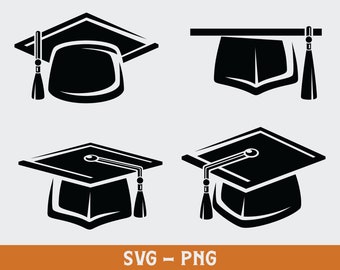 Graduation Hat Svg, Digital Download, Blank Graduation Cap Svg, Cap with Tassel Svg, Graduation Cap Svg, Graduate Svg, Silhouette, Cut File