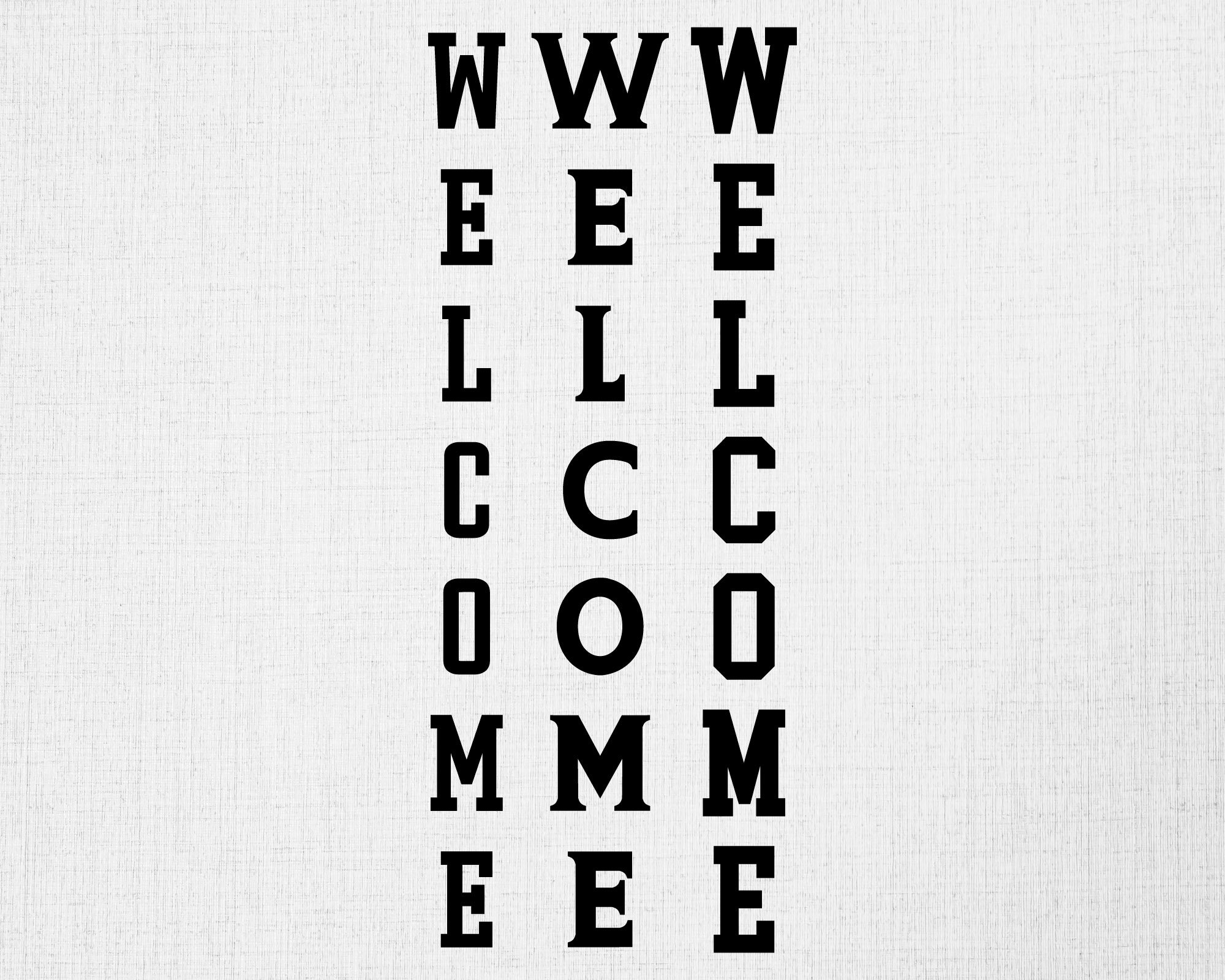 Welcome Sign Svg, Hand Lettered Cursive Text, Digital Download, Cricut ...