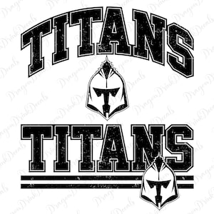 Titans Distressed Svg, Mascot Sublimation, Titans Mascot Svg, Digital Download, Game Day Tee, School Spirit, Team Design, Cricut Files