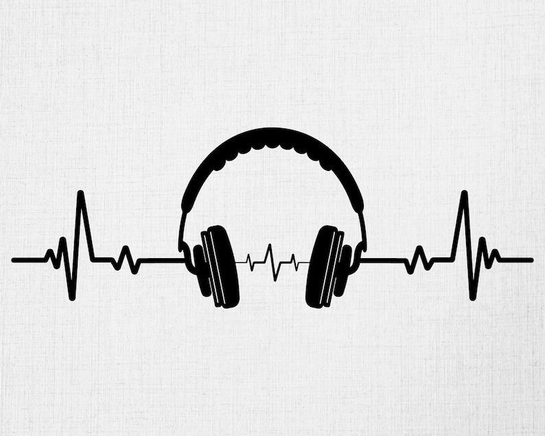 Music Heartbeat Svg, Digital Download, Heartbeat Svg, Music Svg, Love ...