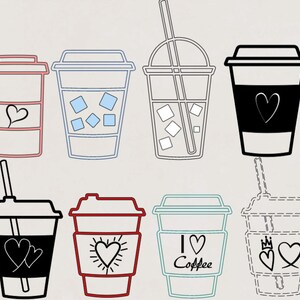 Starbucks Cup Svg, Coffee Cup Bundle Svg, Digital Download, Takeaway Cup Svg, Silhouette, Coffee Cup Svg, Printable, Cricut, Svg Cut File