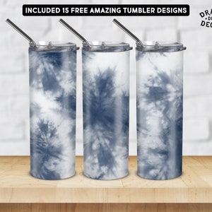 Tie Dye Tumbler Wrap Png, Conception de gobelet à sublimation, 20 oz Skinny Tumbler Png, Téléchargement numérique, Waterslide Full Wrap, Gradient Tumbler Png