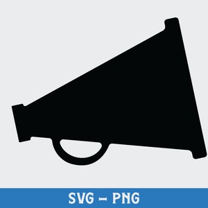 Cheerleader Svg, Megaphone Svg, Digital Download, Cheerleading Svg, Silhouette, Cheer Svg, Megaphone Svg, Printable, Cricut, Svg Cut File