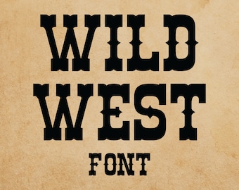 Wild West Font Svg, Digital Download, Western Monogram Font Svg, Cowboy Font Svg, Western Font Svg,, Silhouette, Printable, Svg Cut File