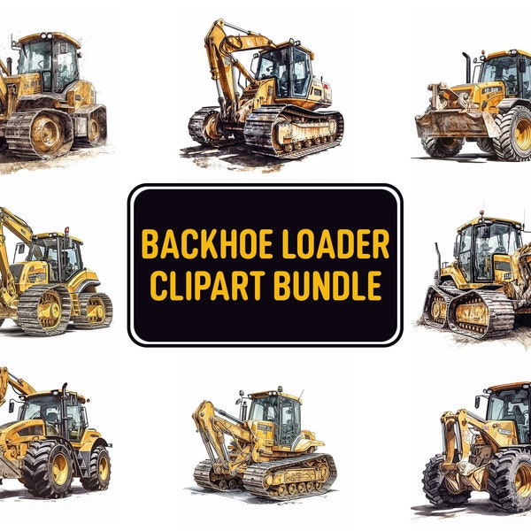 Backhoe Clipart Svg - Etsy