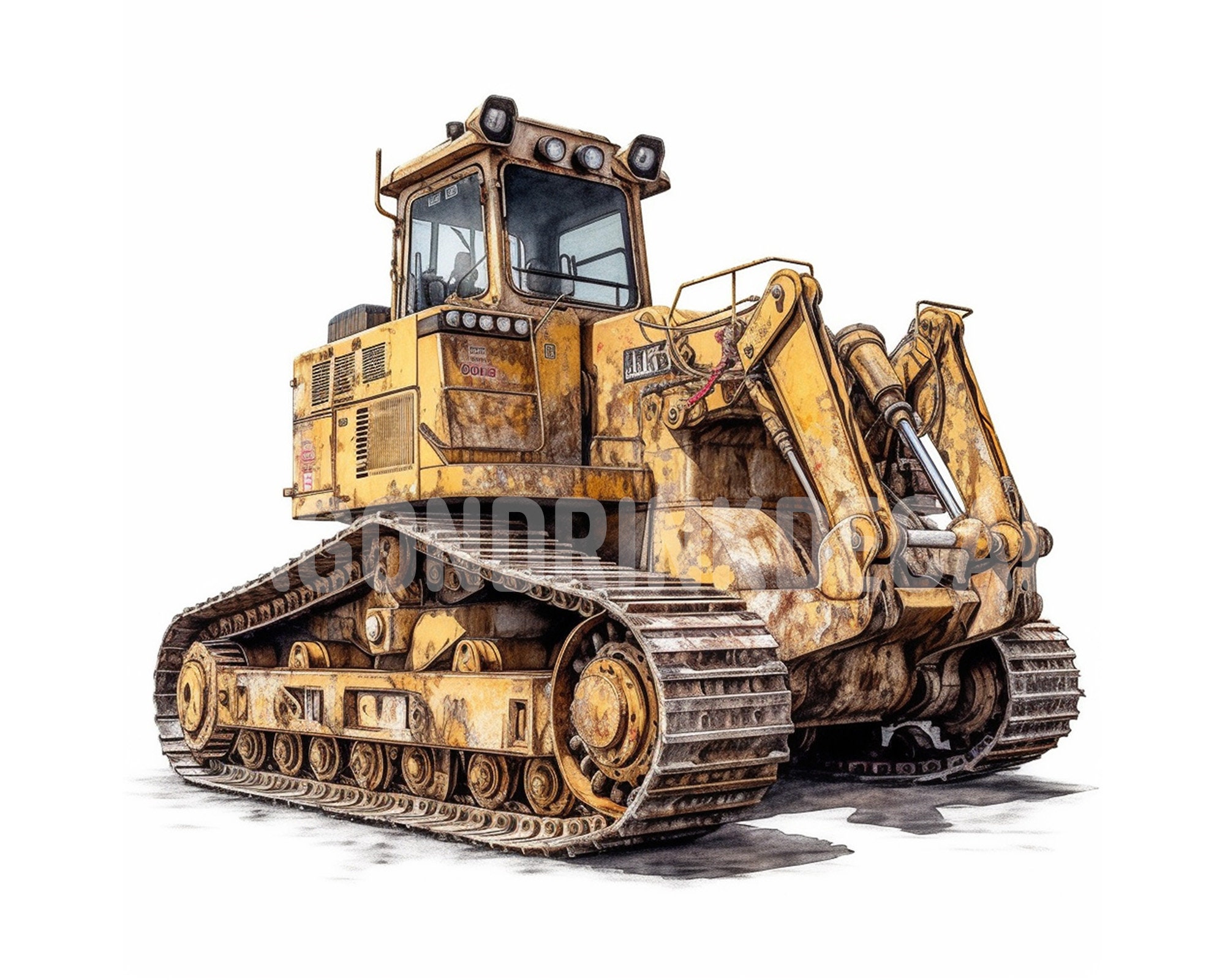 Track Loader Clipart, 12 High Quality JPG Files, Construction Vehicles ...