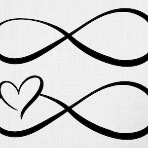 Infinity Heart Symbol Svg, Infinity Sign Svg, Forever Symbol Svg, Digital Download, Infinity Svg, Cricut, Forever Svg, Printable, Cut File