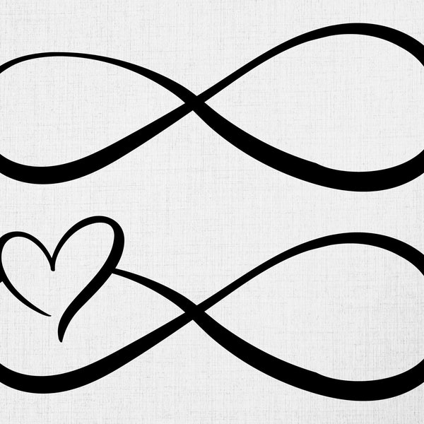 Infinity Heart Symbol Svg, Infinity Sign Svg, Forever Symbol Svg, Digital Download, Infinity Svg, Cricut, Forever Svg, Printable, Cut File