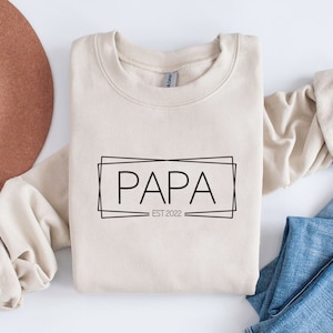 Papa Est. 2022 Svg, Digital Download, Papa Frame Svg, Papa Svg, Est. 2022 Svg, Father&#39;s Day Svg, Silhouette, Best Dad Svg, Cricut Cut Files