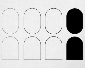 Arch and Oval Svg, Digital Download, Oval Frame Svg, Boho Svg, Oval Svg, Commercial Use, Arc Shape Svg, Frame Svg, Silhouette, Svg Cut File