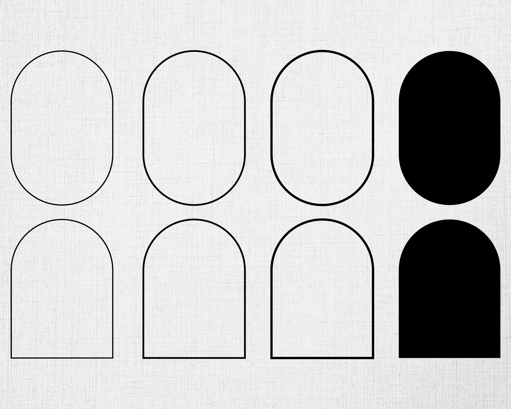 Arch and Oval Svg Digital Download Oval Frame Svg Boho Svg Etsy UK