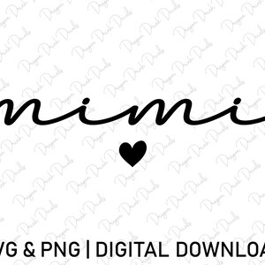 Mimi Svg, Serce Svg, Babcia Svg, Pobieranie cyfrowe, Rodzina Svg, Życie babci Svg, Cricut, Babcia Svg, Babcia Svg, Plik do cięcia Svg