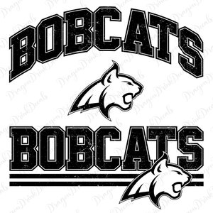 Bobcats Distressed Svg, Mascot Sublimation, Bobcats Mascot Svg, Digital Download, Game Day Tee, School Spirit, Team Design, Cricut Files