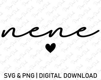Nene Svg, Heart Svg, Grandma Svg, Digital Downloads, Family Svg, Grandma Life Svg, Cricut, Granny Svg, Grandmother Svg, Svg Cut File