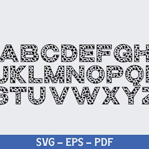Cow Font TTF Svg, Digital Download, Farmhouse Font Svg, Cow skin letters Svg, Silhouette, TTF Svg, Farm alphabet Svg, Printable, Cricut