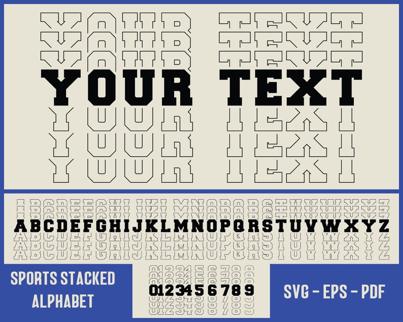 Mirror Font Svg Digital Download College Font Svg Etsy