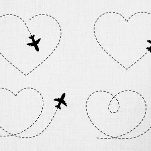 Airplane Heart Svg, Love Airplane Svg, Suitcase Svg, Digital Download, Heart Worlds Svg, Earth Svg, Balloon Trip Svg Cut File, Printable