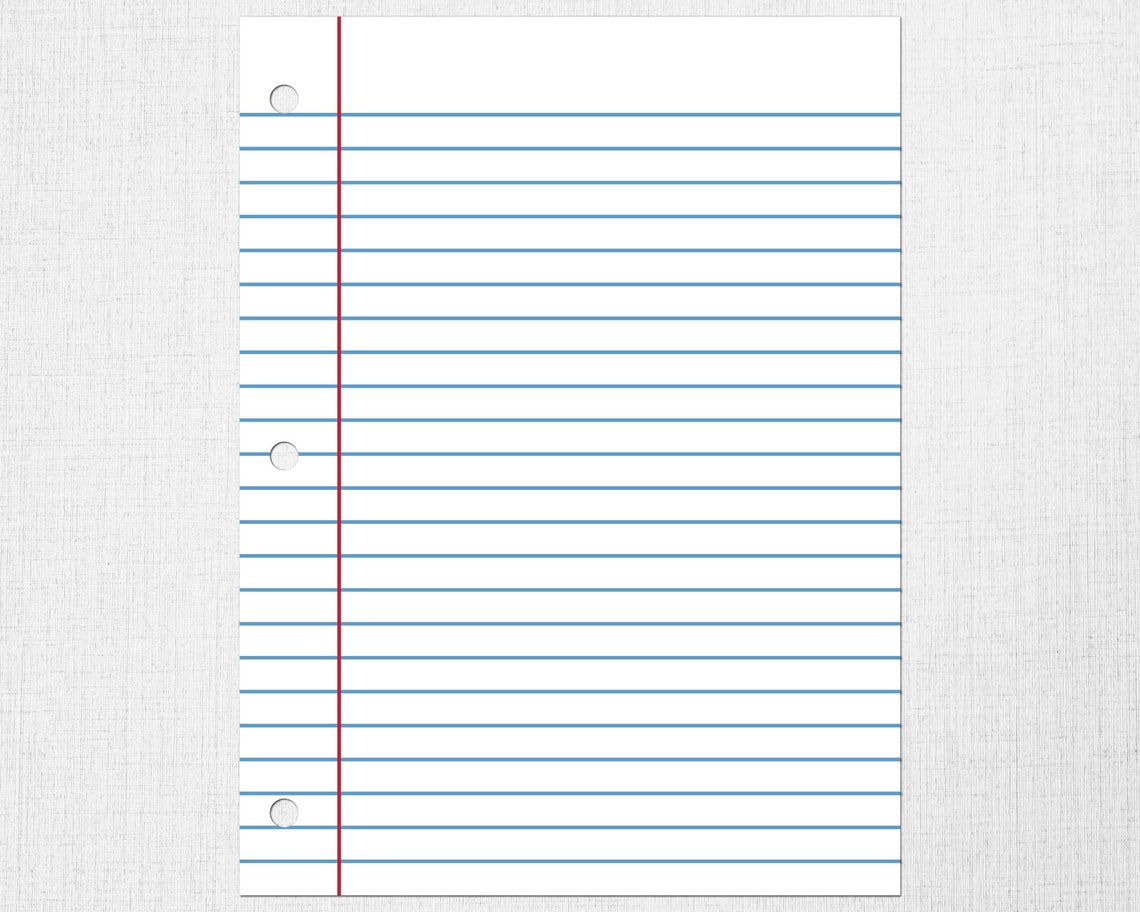 Lined Notebook Svg Lined Paper Svg School Paper Svg Digital Etsy